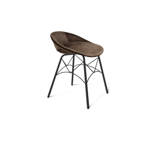 Обеденный стул SHT-ST19-SF1 / SHT-S107 (кофейный трюфель/черный муар) в Нальчике
