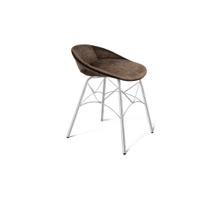 Обеденный стул SHT-ST19-SF1 / SHT-S107 (кофейный трюфель/хром лак) в Нальчике