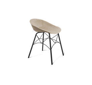 Обеденный стул SHT-ST19-SF1 / SHT-S107 (ванильный крем/черный муар) в Нальчике
