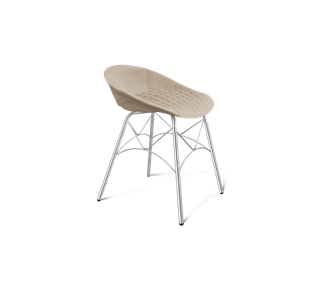 Обеденный стул SHT-ST19-SF1 / SHT-S107 (ванильный крем/хром лак) в Нальчике