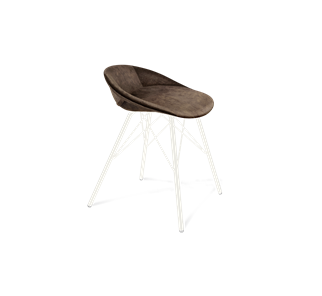 Обеденный стул SHT-ST19-SF1 / SHT-S37 (кофейный трюфель/белый муар) в Нальчике
