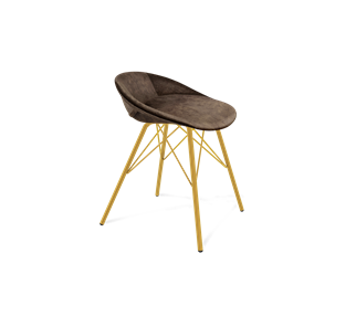 Обеденный стул SHT-ST19-SF1 / SHT-S37 (кофейный трюфель/золото) в Нальчике