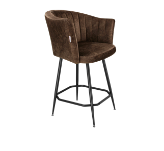 Полубарный стул SHT-ST42-1 / SHT-S148-1 (кофейный трюфель/черный муар) в Нальчике