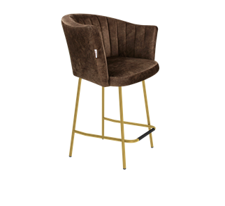 Полубарный стул SHT-ST42-1 / SHT-S29P-1 (кофейный трюфель/золото) в Нальчике