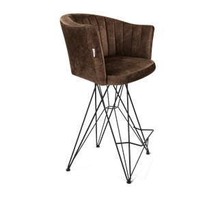 Полубарный стул SHT-ST42-1 / SHT-S66-1 (кофейный трюфель/черный муар) в Нальчике