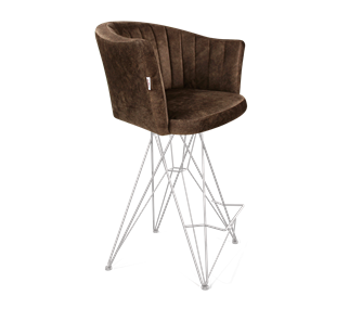 Полубарный стул SHT-ST42-1 / SHT-S66-1 (кофейный трюфель/хром лак) в Нальчике