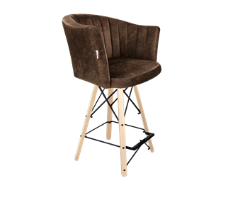 Полубарный стул SHT-ST42-1 / SHT-S80-1 (кофейный трюфель/прозрачный лак/черный) в Нальчике