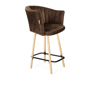 Полубарный стул SHT-ST42-1 / SHT-S94-1 (кофейный трюфель/прозрачный лак/черный муар) в Нальчике