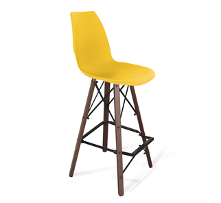 Барный стул SHT-ST29/S80 (желтый ral 1021/темный орех/черный) в Нальчике