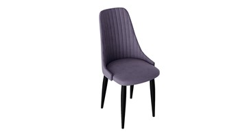 Кухонный стул Франк (конус) исп2 (Черный матовый/Микровелюр Фиолетовый) в Нальчике