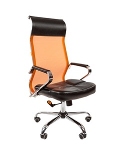 Кресло компьютерное CHAIRMAN 700 сетка, цвет оранжевый в Нальчике