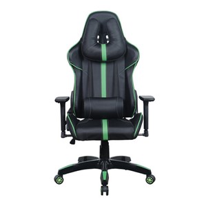 Компьютерное кресло Brabix GT Carbon GM-120 (две подушки, экокожа, черное/зеленое) 531929 в Нальчике