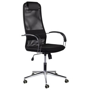 Офисное кресло Brabix Premium Pilot EX-610 CH (хром, ткань-сетка, черное) 532417 в Нальчике