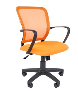 Офисное кресло CHAIRMAN 698 black TW, ткань, цвет оранжевый в Нальчике