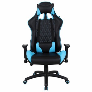 Кресло офисное Brabix GT Master GM-110 (две подушки, экокожа, черное/голубое) 531928 в Нальчике