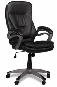 Офисное кресло J 9302 экокожа /пластик, черный в Нальчике