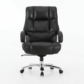 Кресло компьютерное Brabix Premium Bomer HD-007 (рециклированная кожа, хром, черное) 531939 в Нальчике