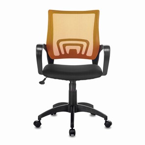 Кресло компьютерное Brabix Fly MG-396 (с подлокотниками, сетка, оранжевое/черное) 532084 в Нальчике