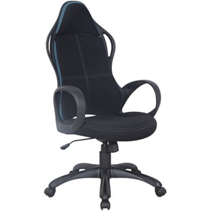 Кресло компьютерное Brabix Premium Force EX-516 (ткань, черное/вставки синие) 531572 в Нальчике