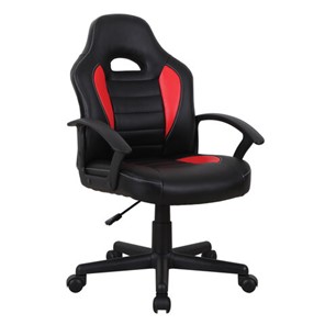 Кресло офисное BRABIX "Spark GM-201", экокожа, черное/красное, 532503 в Нальчике