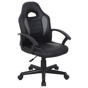 Кресло офисное BRABIX "Spark GM-201", экокожа, черное/серое, 532504 в Нальчике