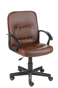 Офисное кресло Чат кожзам коричневый в Нальчике
