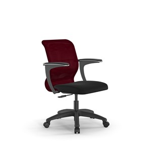 Компьютерное кресло SU-M-4/подл.160/осн.005 бордовый/черный в Нальчике