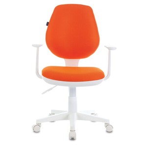 Кресло Brabix Fancy MG-201W (с подлокотниками, пластик белый, оранжевое) 532410 в Нальчике
