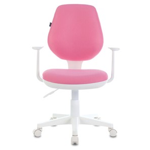 Офисное кресло Brabix Fancy MG-201W (с подлокотниками, пластик белый, розовое) 532409 в Нальчике