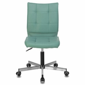 Офисное кресло Brabix Stream MG-314 (без подлокотников, пятилучие серебристое, экокожа, серо-голубое) 532079 в Нальчике