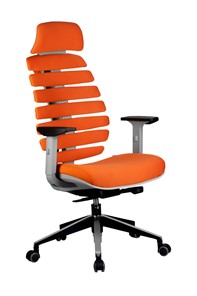 Офисное кресло Riva Chair SHARK (Оранжевый/серый) в Нальчике