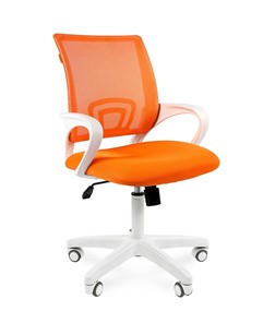Кресло CHAIRMAN 696 white, ткань, цвет оранжевый в Нальчике