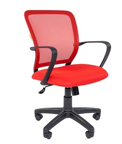 Кресло офисное CHAIRMAN 698 black TW-69, ткань, цвет красный в Нальчике