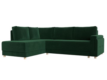 Угловой диван Лига-024, Зеленый (Велюр) в Нальчике