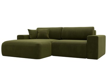 Угловой диван Лига-036 Классик, Зеленый (Микровельвет) в Нальчике