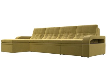 Угловой раскладной диван Лига-035 Лонг, Желтый (Микровельвет) в Нальчике