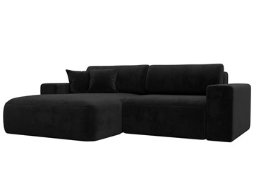 Угловой диван Лига-036 Классик, Черный (велюр) в Нальчике