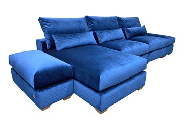 Угловой диван V-10-M ДУ (ПУФ2+Д4+ПС+ПС+ПУФ2), Memory foam в Нальчике