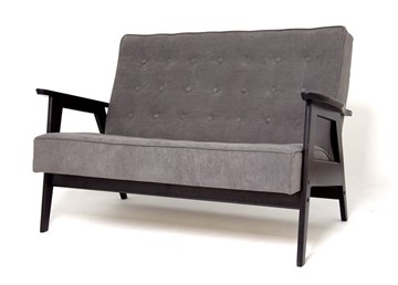 Прямой диван Ретро, двухместный (венге / RS 15 - темно-серый) в Нальчике