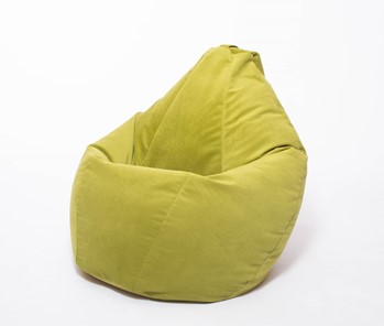 Кресло-мешок Груша малое, велюр однотон, травянное в Нальчике