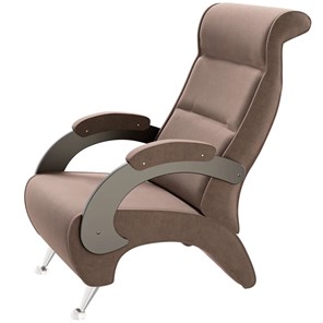 Кресло Деметрио 9Д (каркас венге, м/э коричневый) в Нальчике
