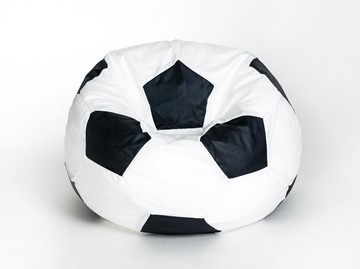 Кресло-мешок Мяч малый, бело-черный в Нальчике