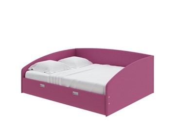Кровать двуспальная Bono 160х200, Рогожка (Savana Berry) в Нальчике