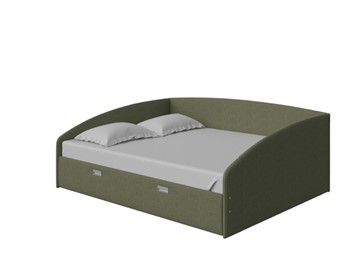 Кровать 2-спальная Bono 160х200, Искусственная шерсть (Лама Авокадо) в Нальчике