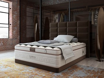 Кровать спальная Chocolate Compact/Basement 180х200, Микровелюр (Manhattan Лесной каштан) в Нальчике