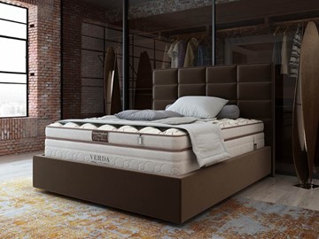 Кровать в спальню Chocolate Compact/Island M 160х200, Микровелюр (Manhattan Лесной каштан) в Нальчике