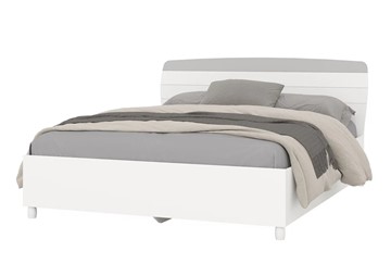 Спальная кровать Милана 1600 (4-22906бел\серый) в Нальчике