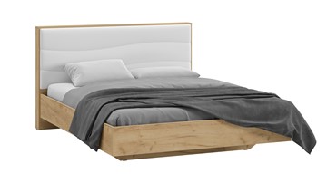 Кровать в спальню Миранда тип 1 (Дуб крафт золотой/Белый глянец) в Нальчике