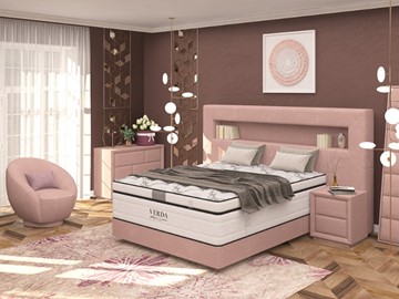 Кровать Smart/Podium M 160х200, Флок (Велсофт Винтажный розовый) в Нальчике