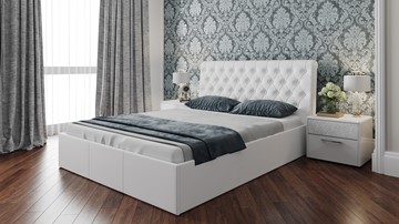 Двуспальная кровать с механизмом Скарлет (Белая) в Нальчике